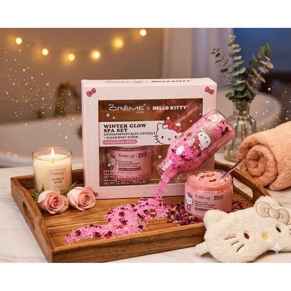 Limited Edition Hello Kitty x The Crème‎ Shop "Winter Glow" Luxury Spa Set
